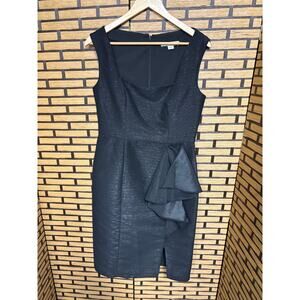 Kay Unger Black Shimmer Yuri‎ Knee Length Dress Size 8